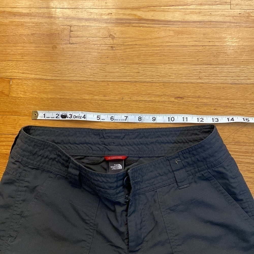 The North Face Capri pants black 6 drawstring button zipper outdoor Gorpcore - Picture 3 of 11